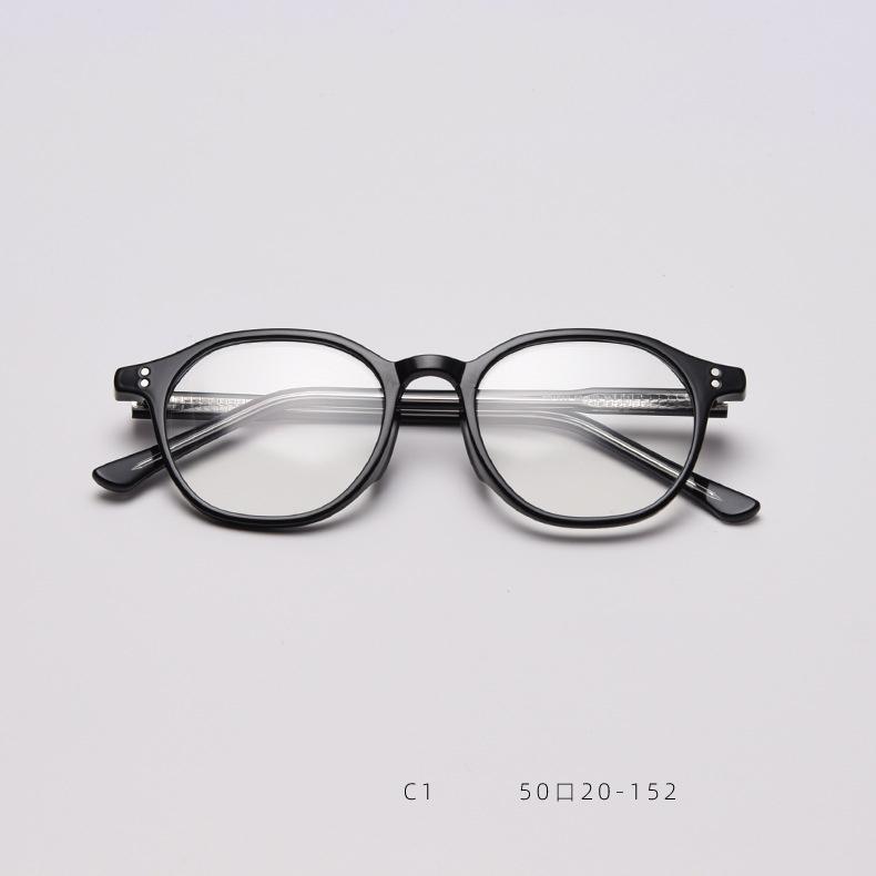 49427 Plastic Titanium Glasses Retro Anti Blue Frames Rice Nail Optical Fashion Computer Glasses Original Lenses