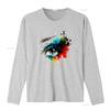 organic cotton t shirt colorseyess colorful eye elegant color vintage Washed homme Stylish Top For Everyday Wear Versatile