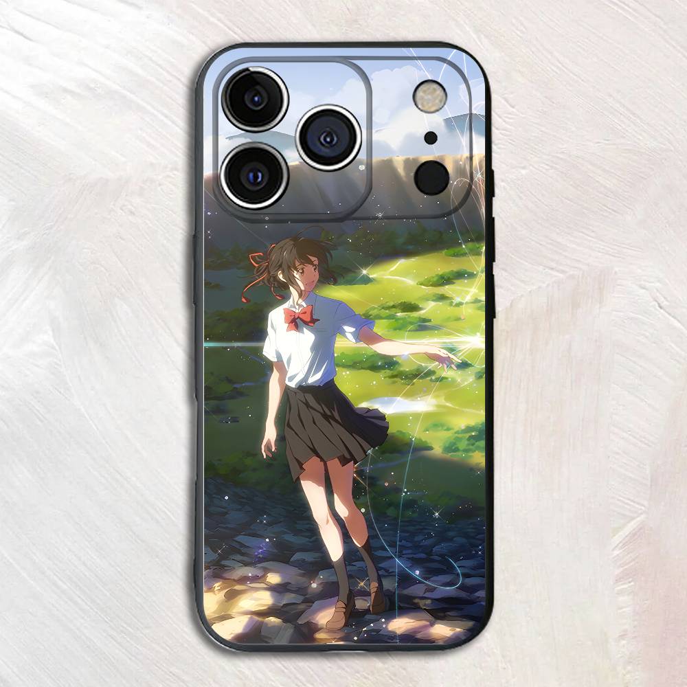 Anime Y-Your Name Silicone Soft Phone Case For iPhone17,16,15,14,13,12 Pro Max Plus X XR SE Cover