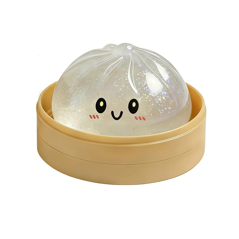 2026 New Cute Baozi Squishy Toy Stress Relief Steamed Bun Squeeze Toy with Bamboo Steamer Box Slow Rebound Desk Decor Gift