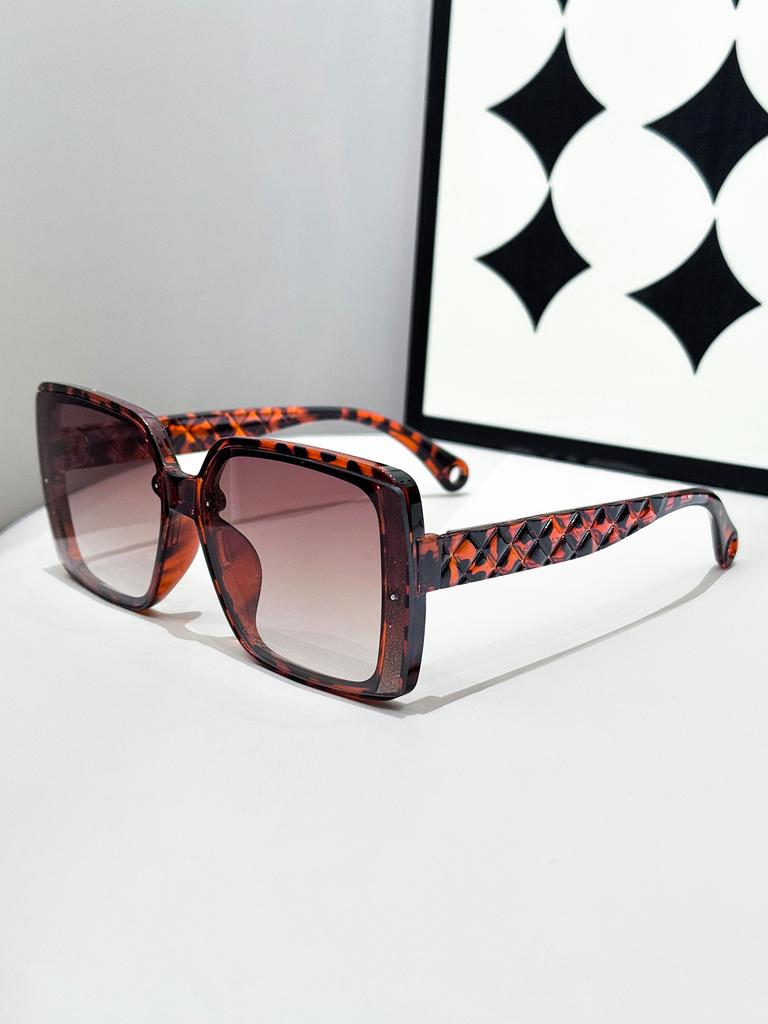 1Pc Fashionable Women's Oversized Square Sunglasses Men's Luxury Brand Gradient Sunglasses Women's Shades Uv400
