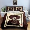 Skull-themed playing card. Bedding Duvet cover sets Duvet covers Pillowcases gifts (1 * Duvet Cover 2 * Pillowcases, without duvet insert)