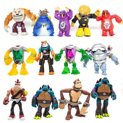 Želvy Ninja Raphaelův Nejkomplexnější Zloduch Bebop Rockstable Krang Leatherhead Fialový Drak Panenky Figurky