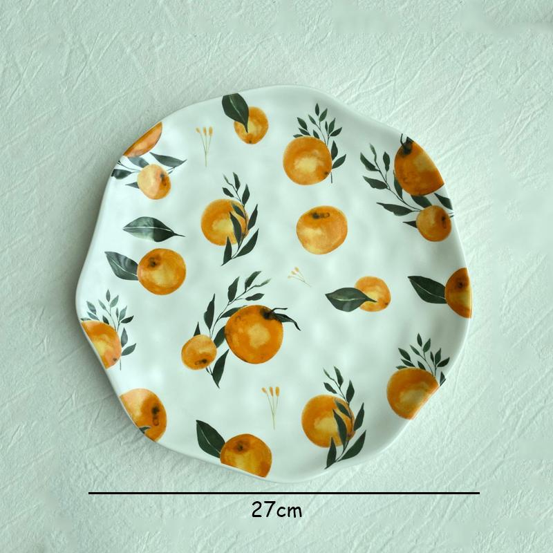Irregular Retro Dinner Plate Home Restaurant Western Food Steak Cake Dessert Dim Sum Plate Creative Placing Main Dish Plate