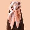 1PC Women's Colorful Patterned Thin Satin Silk-Like Square Scarf Bohemian Casual Neck Wrap Lightweight Comfortable Shawl