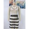 Damen Sommer Neues Lockeres Mode Strick Langkleid