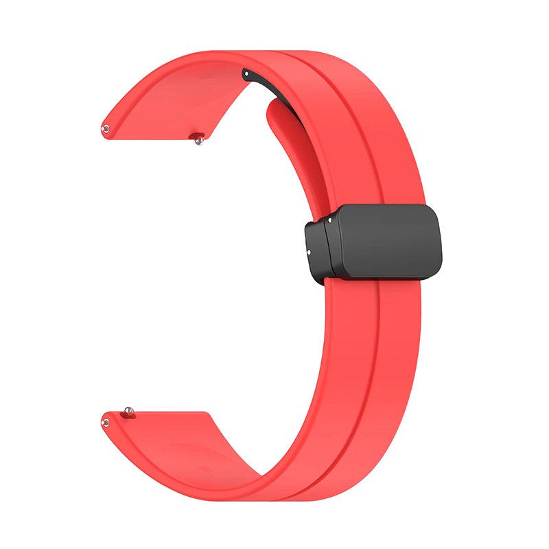 20mm/12mm Universal Folding Magnetic Silicone Watch Strap Replacement