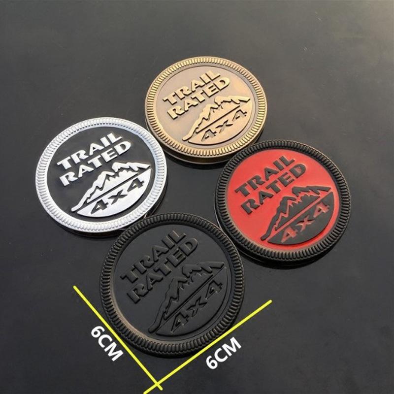 סמל תלת-ממדי ממתכת 4X4 Trail Rated, לוגו, תג, מדבקות לרכב עבור ג'יפ רנגלר, פטריוט, גרנד צ'ירוקי, עיצוב רכב, אביזרי רכב