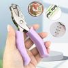 6mm Round Single-hole Macaron Hole-punching Tool with Rubber Coating Labor-saving Flip-type Hole-punching Machine