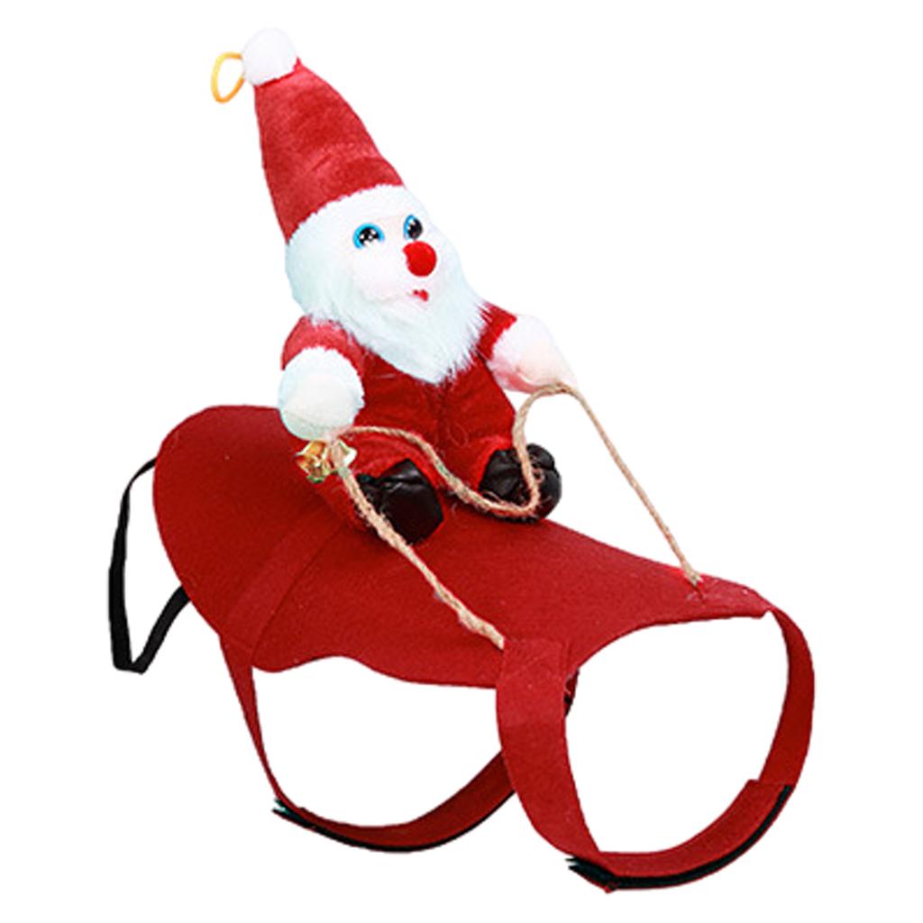 Adjustable Pet Costume Pet Santa Outfit Soft Breathable Fabric Dog Apparel for Making Up Festivities