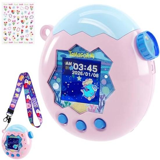 Funda para Tamagotchi Paradise comunicación compatible. Pegatinas de correa protectoras lindas tres películas PET dedicadas incluidas. Color de dos tonos hecho de PC