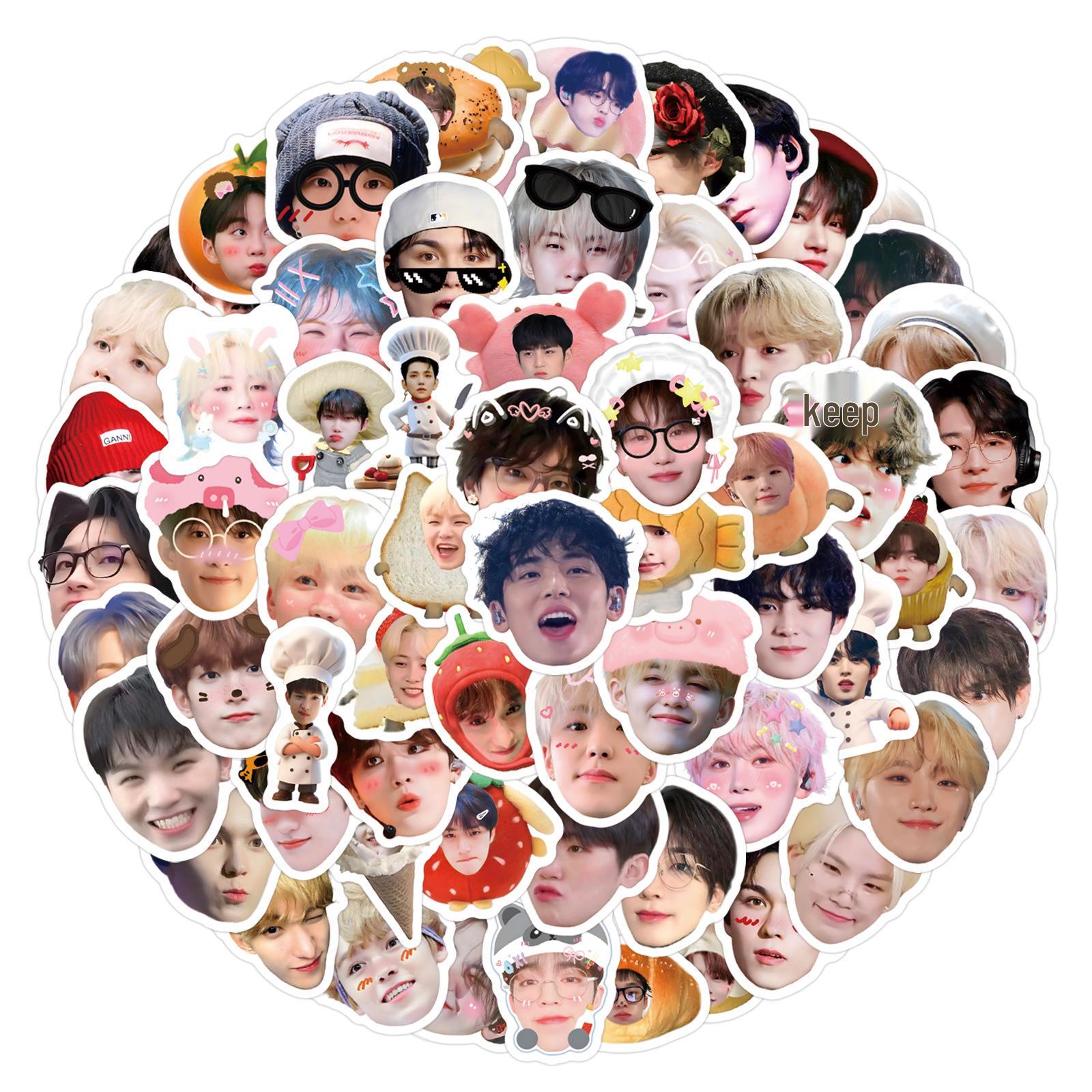 SEVENTEEN Big Head Stickers - 100 Sheets for Journals, DIY Stationery, Laptops, Phones