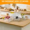 3/6Pcs Acrylic Food Display Riser Box Clear Buffet Riser Food Display Stands Multi-size Jewelry Display Stand for Party Decor