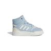 Adidas Originals Drop Step Synthetic Leather Comfortable Versatile Non-Slip Mid-Top Walking Shoes Baby Shoes Blue White IF5170