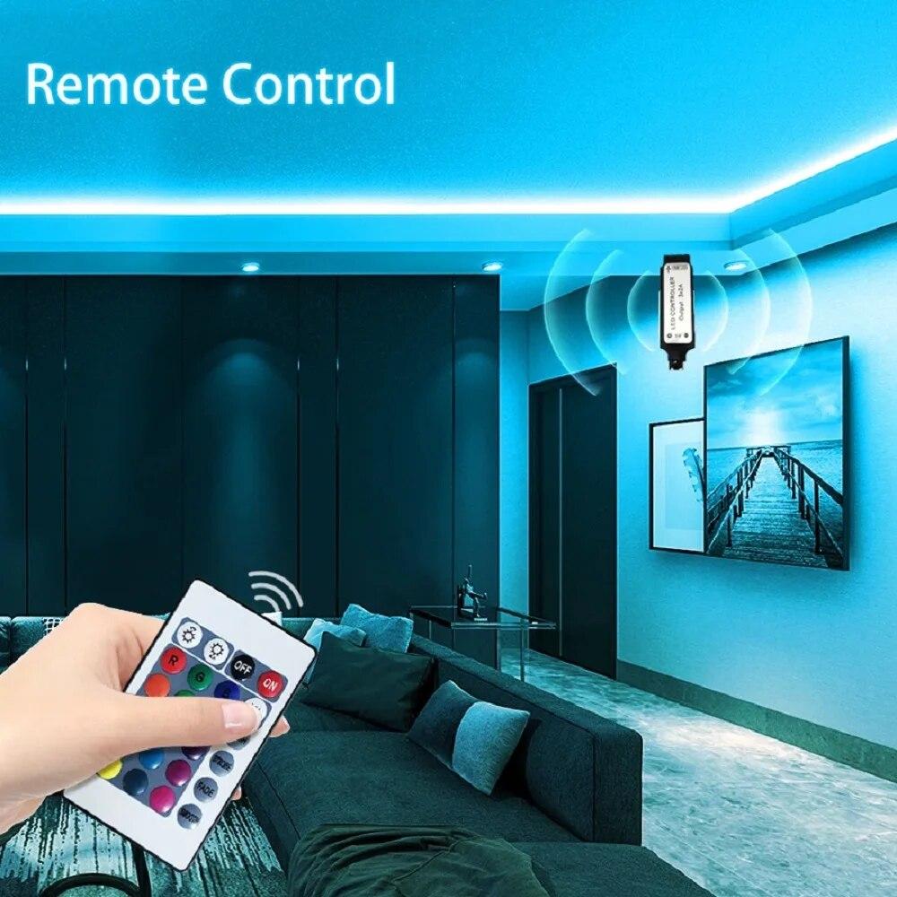 

5050 5V LED Light Strip Mini Control Dimmable Christmas Tree RGB Flexible Tape DIY Light for Home Room Decor TV BackLight 1m