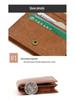 Vintage Cowhide RFID Blocking Card Holder - Multi-Slot Leather Credit & Business Card Case