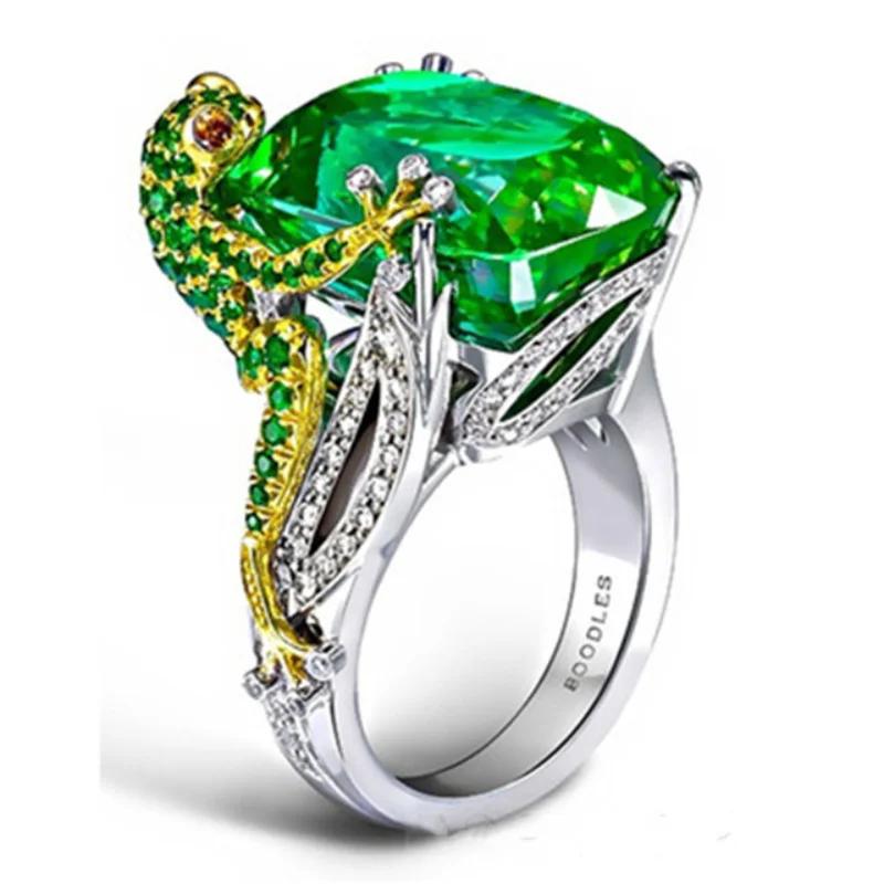Classic Fashion Cute Turtle Rings Crawl Animal Green Turtle Shell Rhinestone Rings For Women Girl Glamour