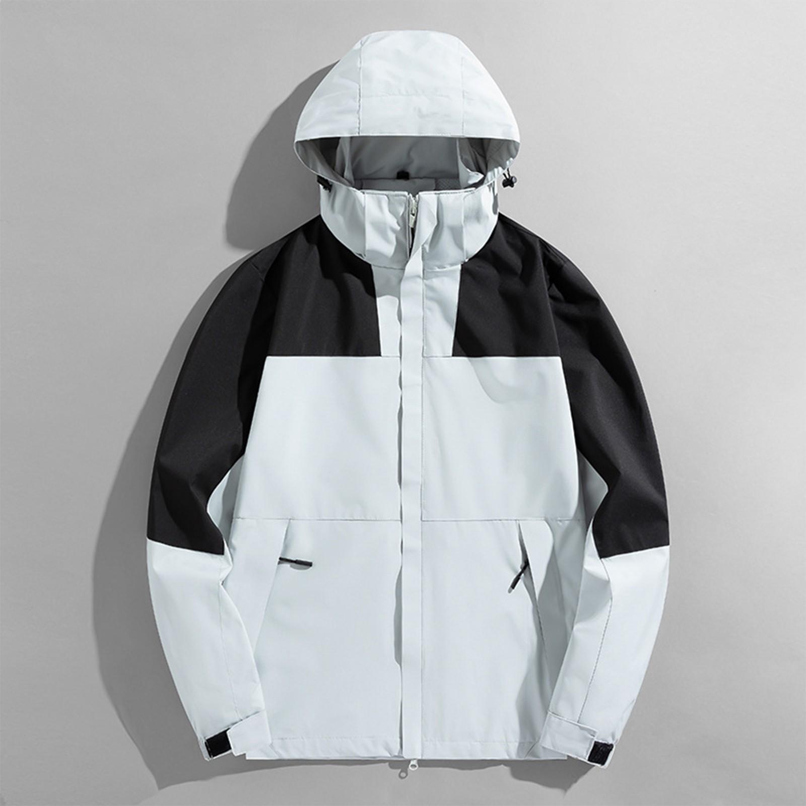

New Men s Jacket Functional Standing Collar Charge Coat Trendy Loose Jacket Work Coat XL світло-сірий колір