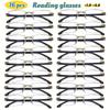 16 PCS Lightweight Frameless Reading Glasses with Blue Light Blocking for Men and Women Rectangular Frame +1.0 To+4.0