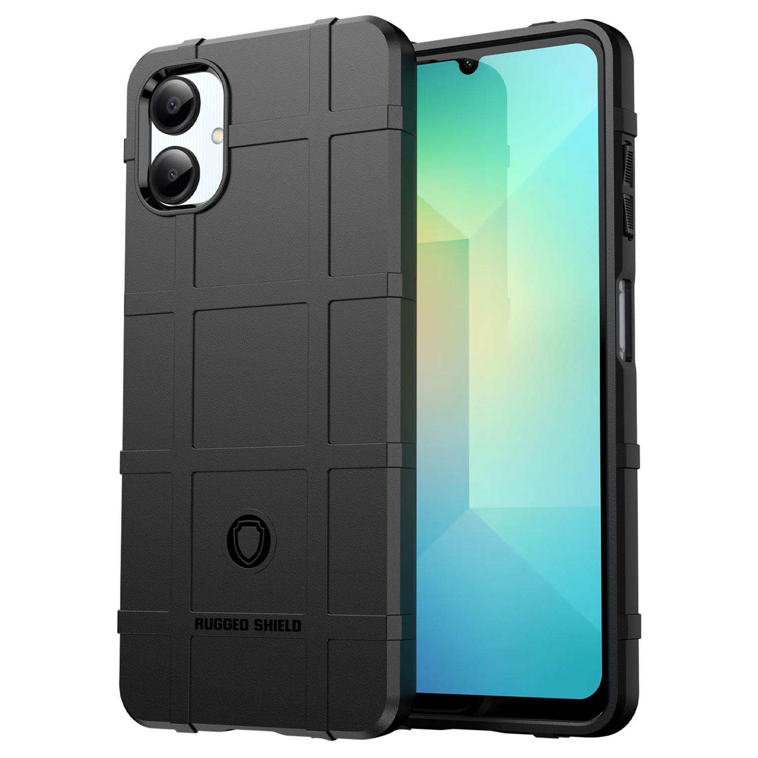 

For Samsung Galaxy A06 4G Case Grid Design Soft TPU Scratch-Proof Phone Cover Black