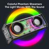 V8 Transparent Mecha Bluetooth 5.0 Wireless Music Speakers for Mini Party with Bass Diaphragm TWS RGB Light Loudspeaker