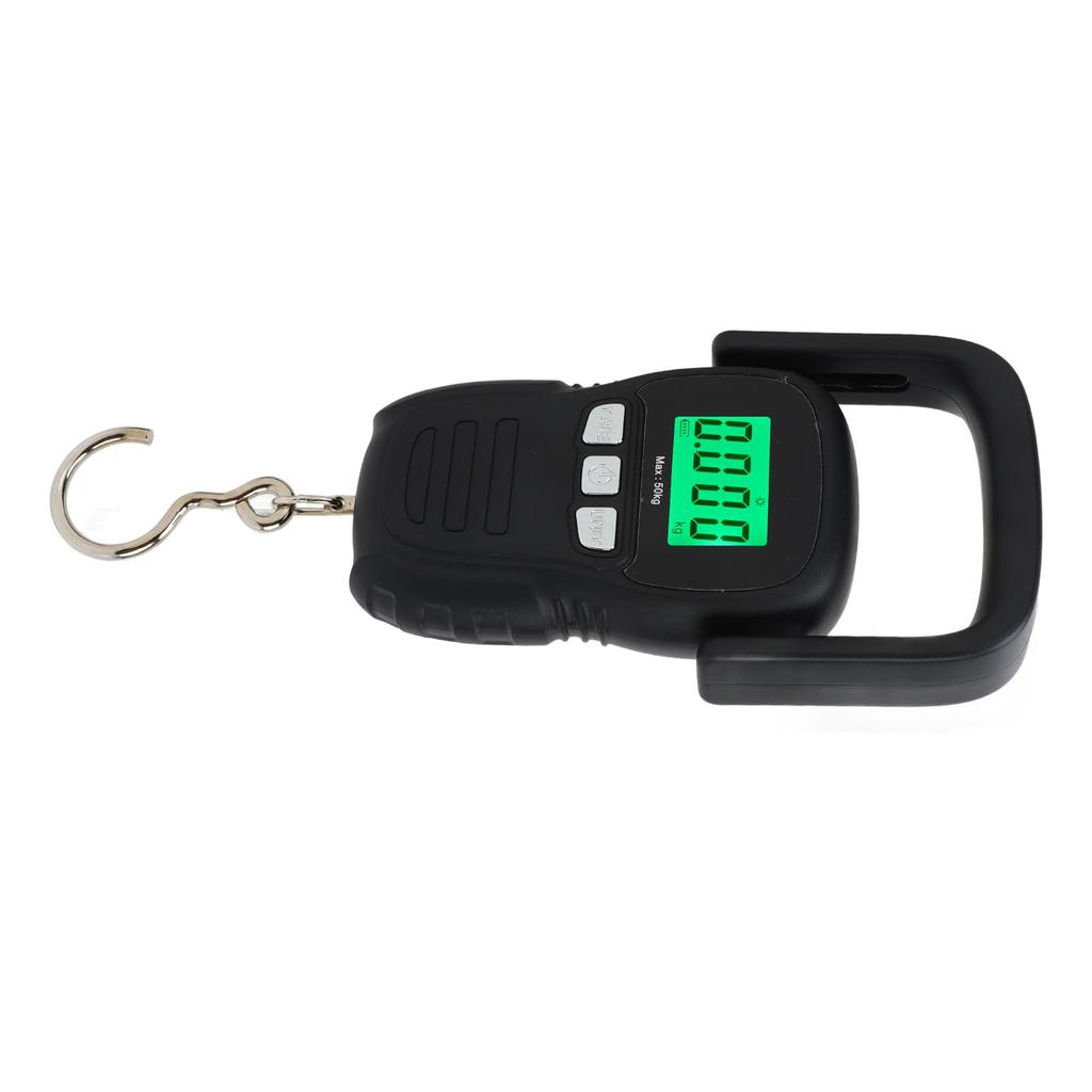 Digital Hanging Scale 50kg Range Waterproof Stainless Steel Shackle S Hook Plastic Shell Handheld Electronic Crane Scale