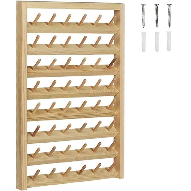 48 Spool Thread Rack Wooden Thread Holder Hanging Sewing Organizer for Sewing 1 1530₽