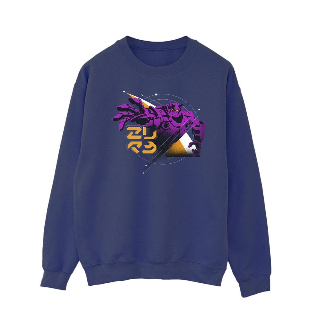 Disney Mens Lightyear Zurg Space Circle Sweatshirt