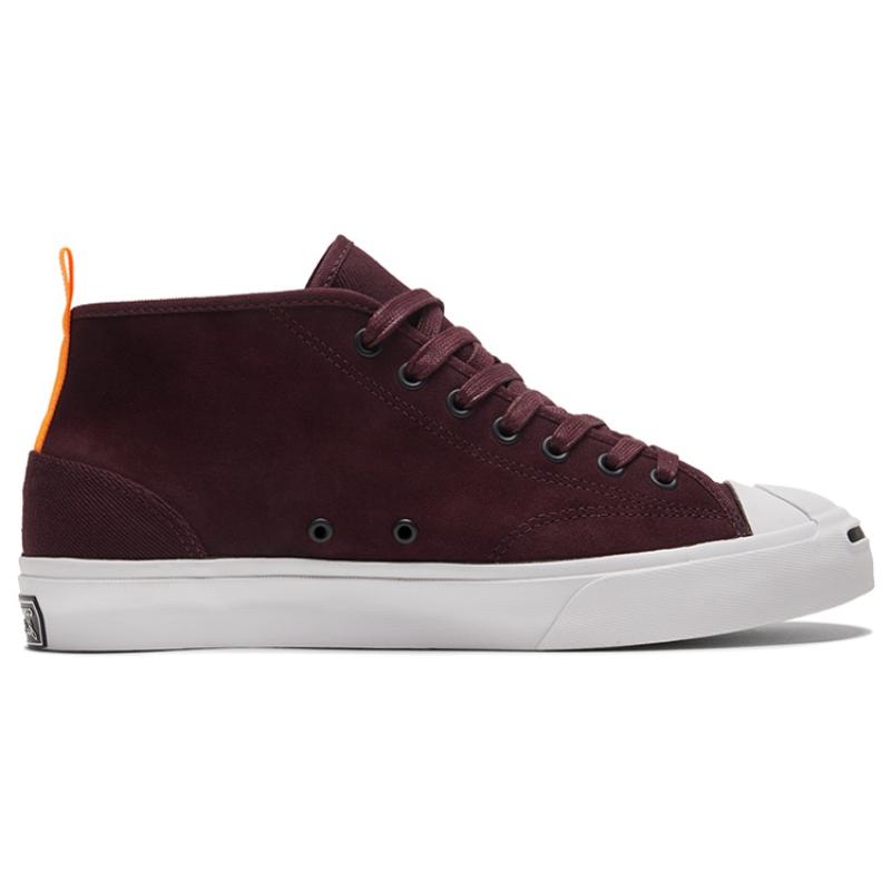 Converse Jack Purcell Comfortable and Versatile Mid-Top Canvas Shoes Unisex Red and White