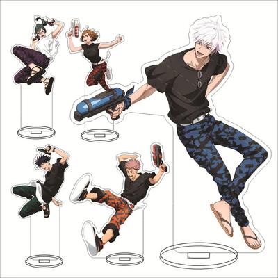 Anime Jujutsu Kaisen Acrylic Stand Action Figure Water Gun Gojo Satoru PVC Desktop Stand Model Toy Gift 15cm