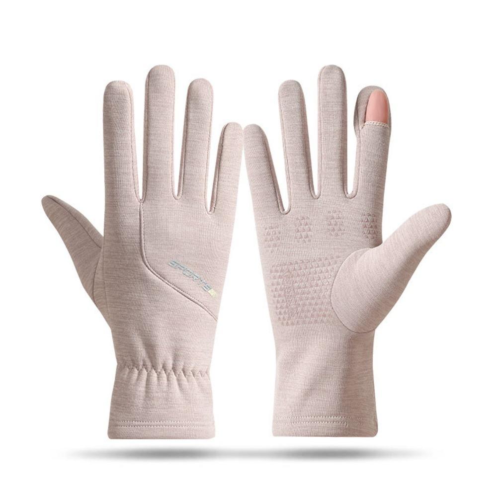 

Full Finger Winter Gloves Touchable Screen Driving Mittens New Skiing Gloves Cycling Driving Women Khaki