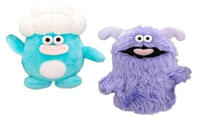 Whippi & Rappi fazendo pose Grande brinquedo de pelúcia, aproximadamente 23cm, conjunto de 2