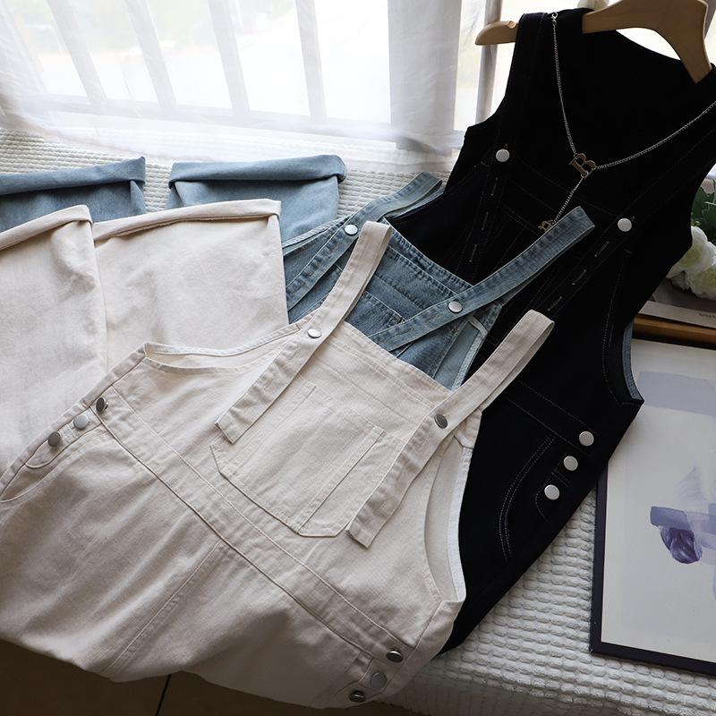 

[Bi Zheng] 2025 Spring Korean-Style Fashionable Age-Reducing Women s Casual Denim Jumpsuit - Model 3666 One Size светло-синий