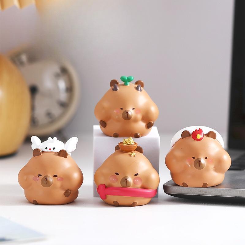 Resin Figurine Creative Tabletop Small Decorative Item Cartoon Otter Home Decoration Item Resin Handicraft