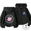 Fashion Kids Zipper Hooded Sweatshirt Cute Cartoon Autumn Winter Casual Street Wear Peppa Pig Children 3 14