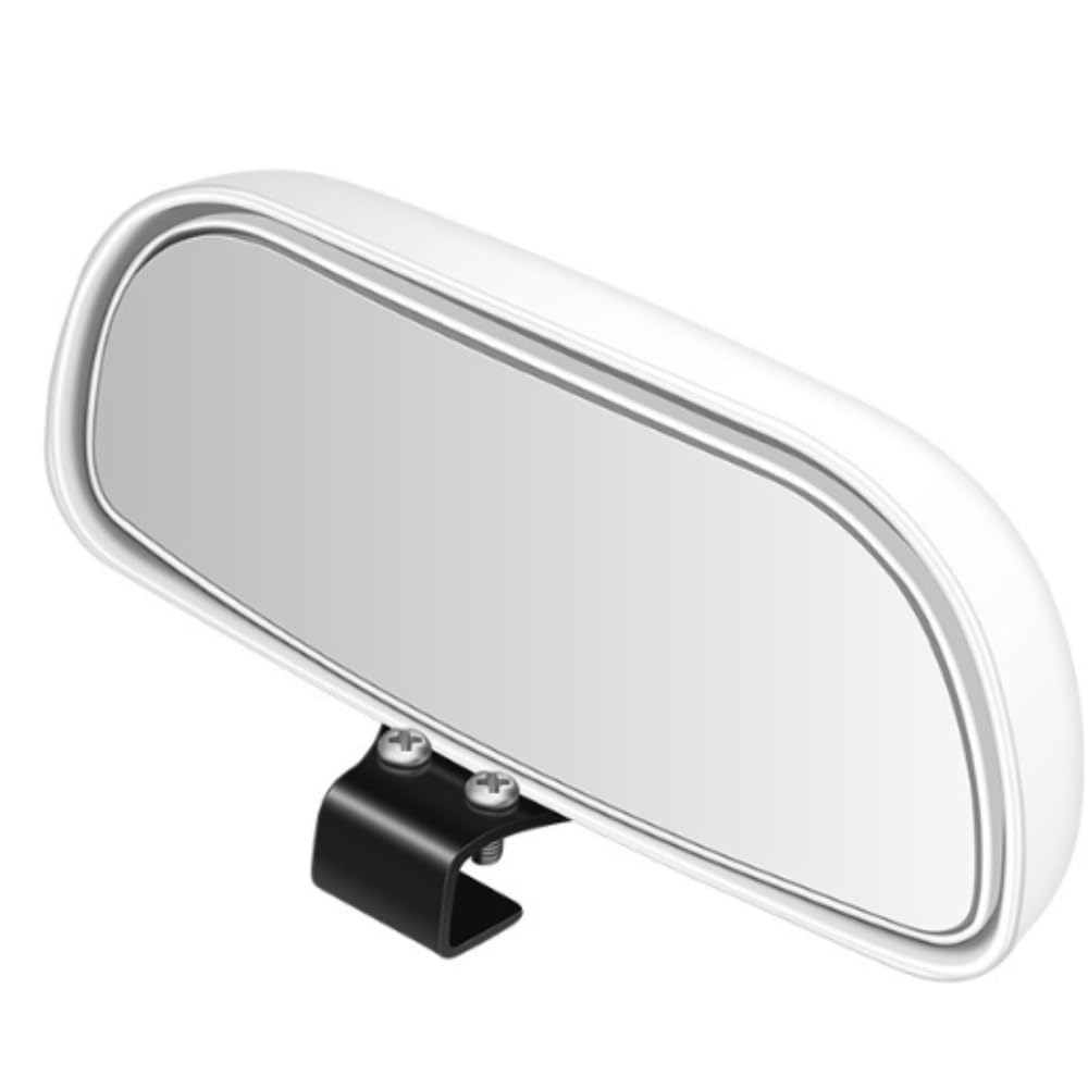 Car Blind Spot Mirror Universal Reverse Auxiliary Mirror, Adjustable Car Auxiliary Universal Wide Angle Mirror (White)