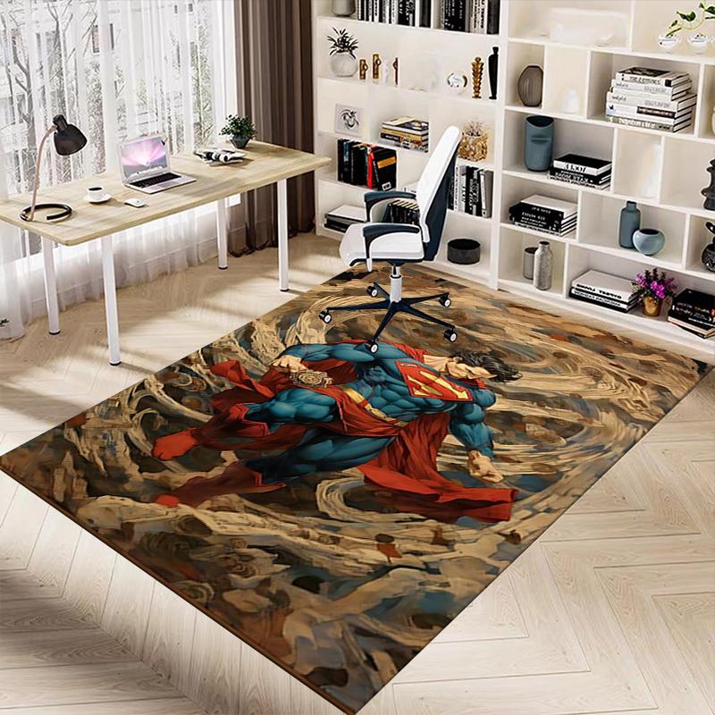 1pc Superman, comic Carpet, for Home & Office Decor, Desk Chair Carpet, Festive Gift,Conference Room CarpetL1250