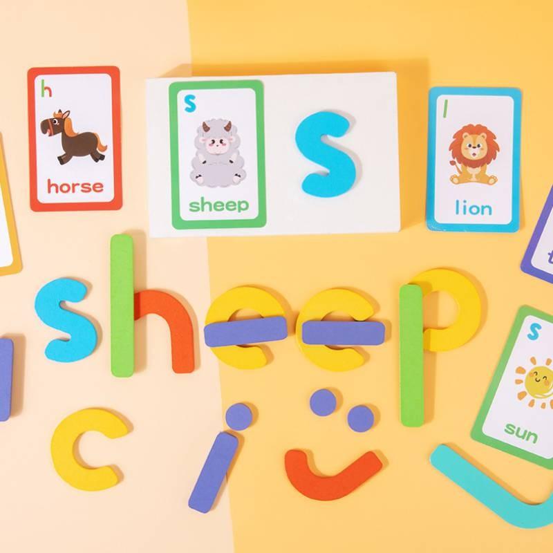 Alphabet Card English Word Matching Game Toy For Preschool Kids Learning Games