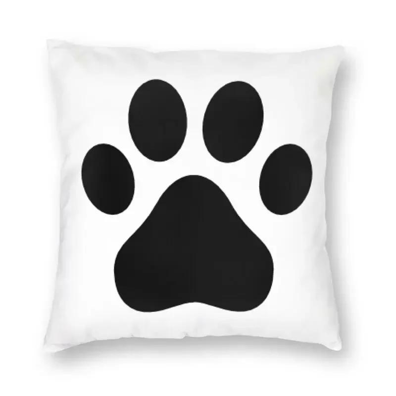 Liebe Hunde Pfoten und Knochen Muster Druck Quadratischer Kissenbezug Dekoration Haustier Fußabdruck Geschenk Kissenbezug Wurfkissen für Sofa Auto