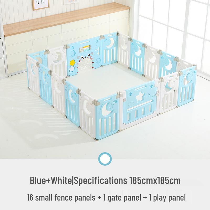 Folding Children's Playpen: Indoor Playground & Baby Crawling Mat with Safety Walker Guardrail