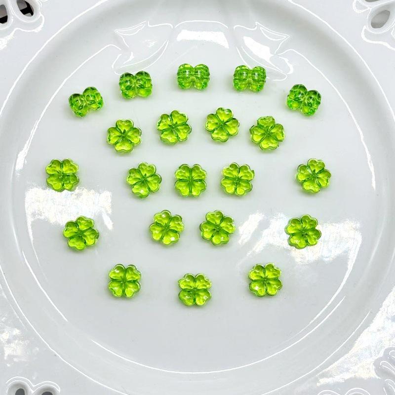 

Свежая цепочка для телефона из акриловых бусин в виде четырехлистного клевера для DIY ювелирных изделий и аксессуаров