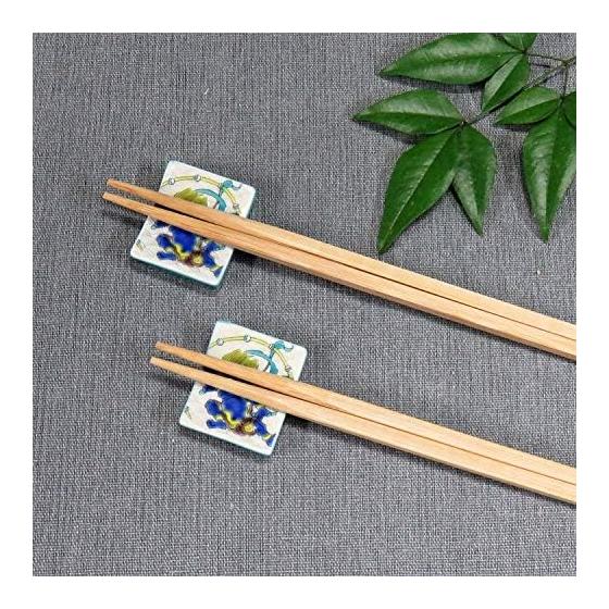 Kutani Ware Chopstick Rests, Set of 2, Raijin Design, Ceramic, Made in Japan, 3.8cm x 3.2cm x 1cm, with Gift Box