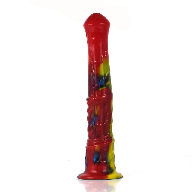 Ejaculation Horse Dildo With Suction Cup Spray Liquid Squirting Penis Silicone Multi Color Anal Sex Toys For Men Women