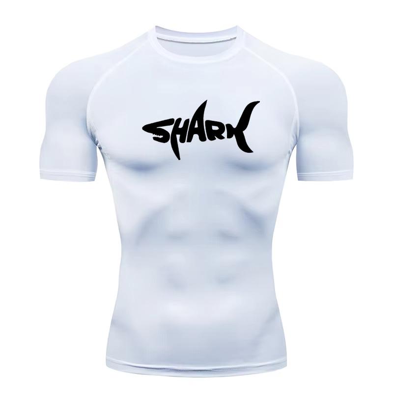 New Trendy  Print Compression Shirt Men's Running T-Shirt Gym Sports Quick-Drying Shirt Outdoor Cycling Jogging Training Top 849