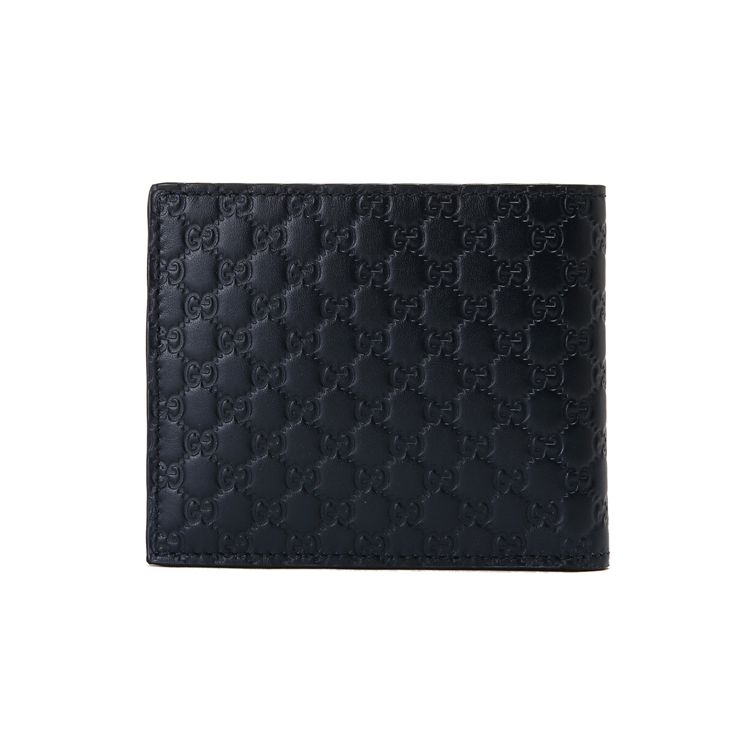 Gucci Vintage Logo Ražbovaný Krátky Dvojitý Kožený Peňaženka Pánska Peňaženka Námornícka Modrá 260987-BMJ1N-4009