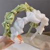 New Temperamen Headwear Hair Accessories Spring Summer Mesh Silk Hairband Korean Style Hairband Women Headband Bow Hair Hoop