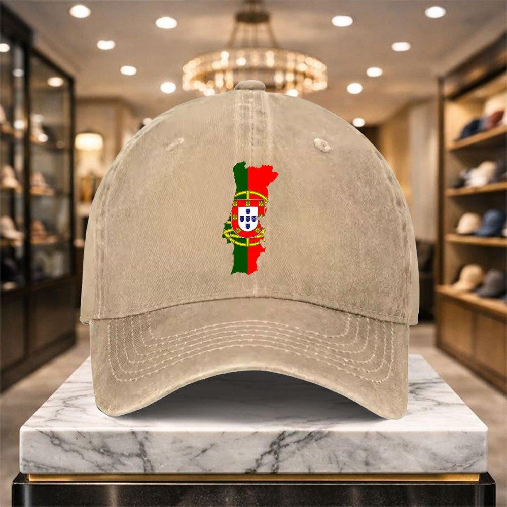 Portuguese Flag Baseball Cap Adjustable Casual Outdoor Street Style Cap
