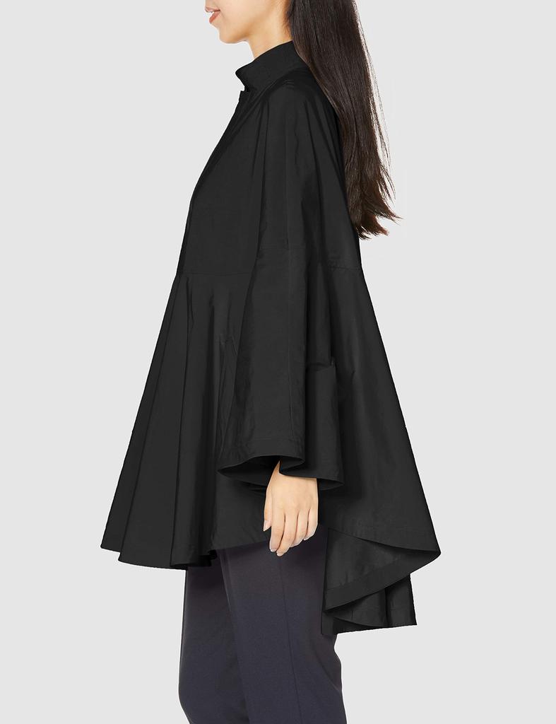 Double Standard Clothing Free Size Water-Repellent Poncho, 0207-240-203, Women's, Black, Japan,