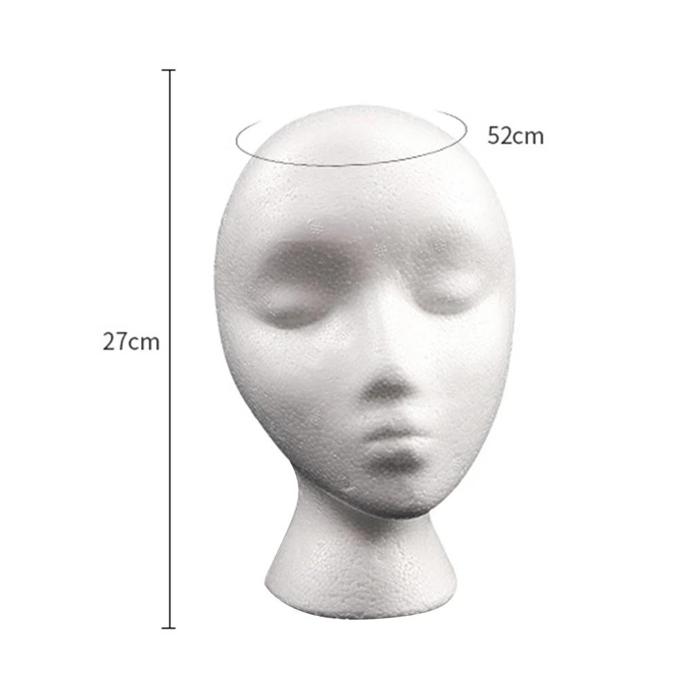 Practical Mannequin Head Model Dummy Head Female Model Hat Wig Glasses Scarf Convenient Props Display Stand for Salon Shop Parts