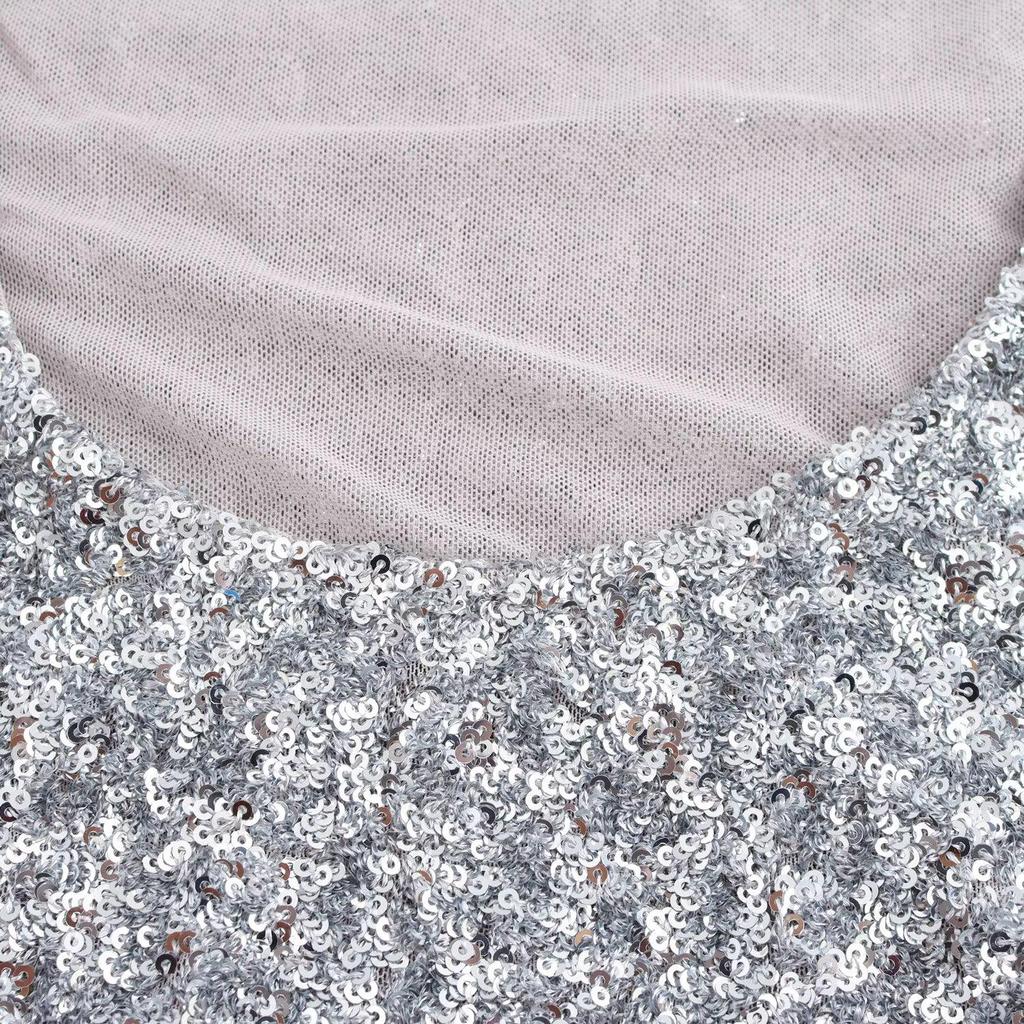 2024 Winter European & American Round Neck Sequin Long Sleeve Dress - Elegant & Simple Fashion for Women